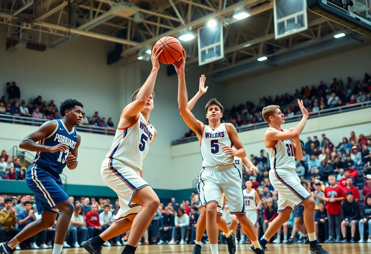 Carolina Forest Panthers during a basketball game against Franklin County