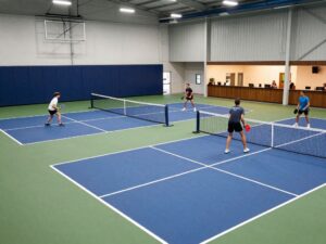 Indoor pickleball courts at PicklePort in Myrtle Beach