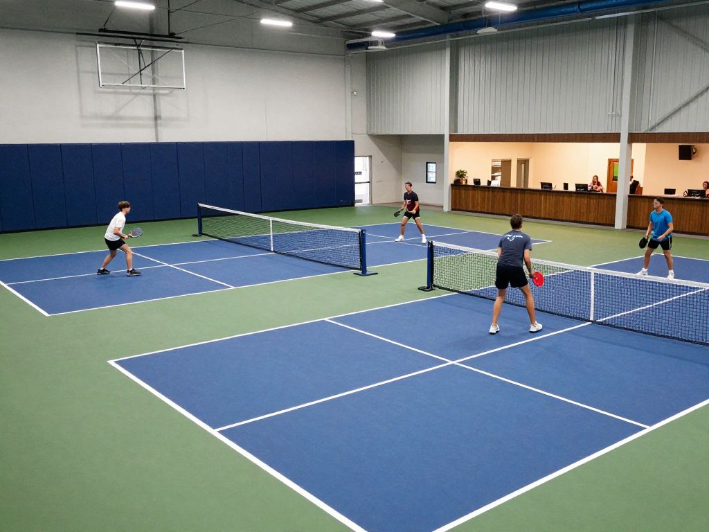 Indoor pickleball courts at PicklePort in Myrtle Beach