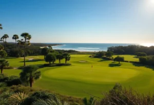 Beautiful golf course landscape in South Carolina