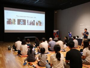 Families enjoying a film at the South Carolina Hall of Fame Film Series