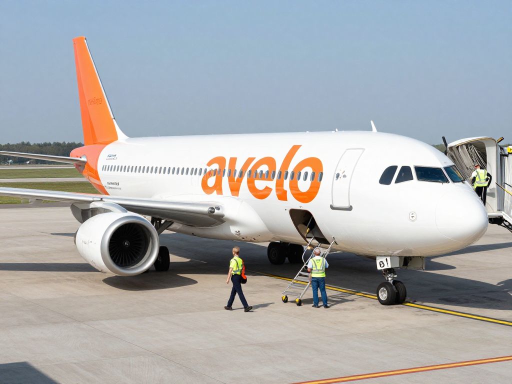 Avelo Airlines aircraft at Myrtle Beach International Airport