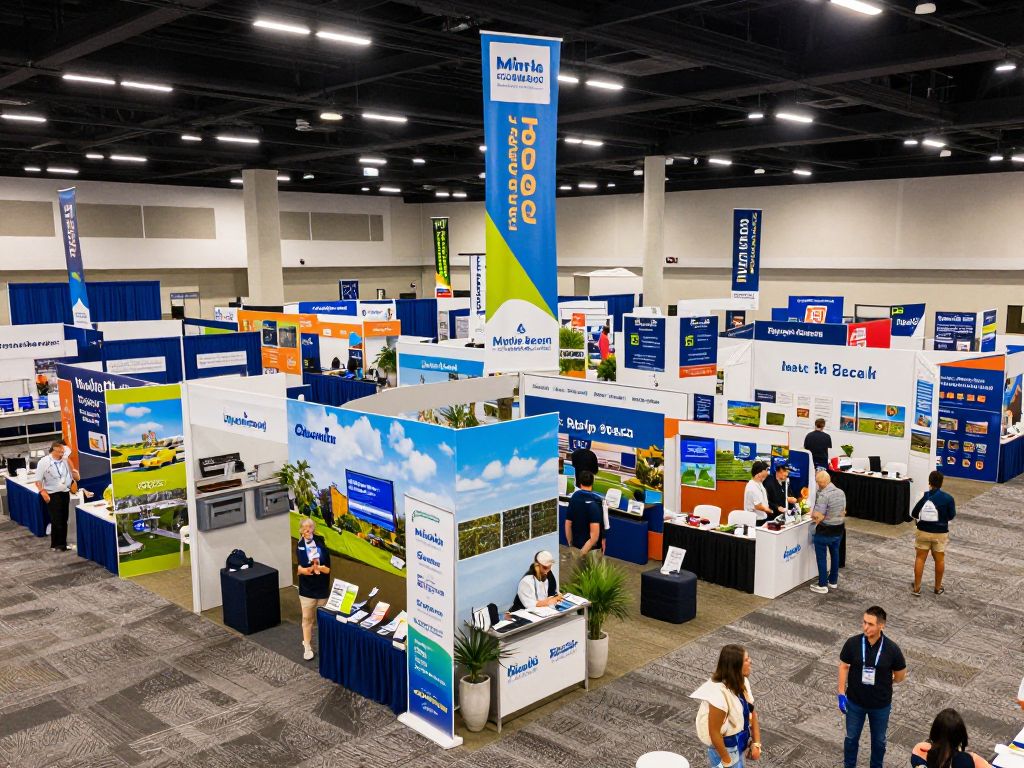 Trade booths and networking at the CARVC Conference in Myrtle Beach