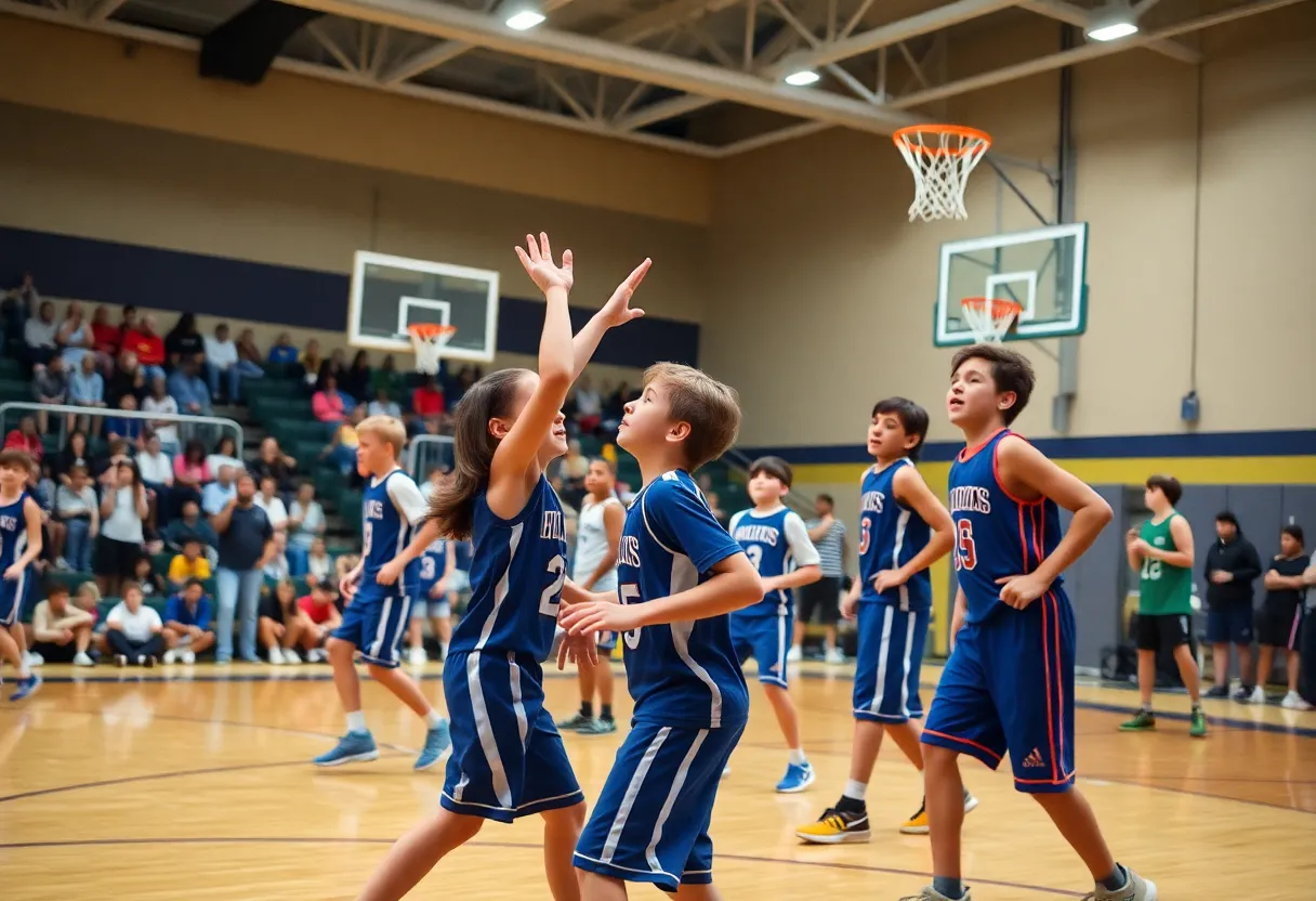 North Myrtle Beach Chiefs basketball team during the Shootout by the Sea Tournament.