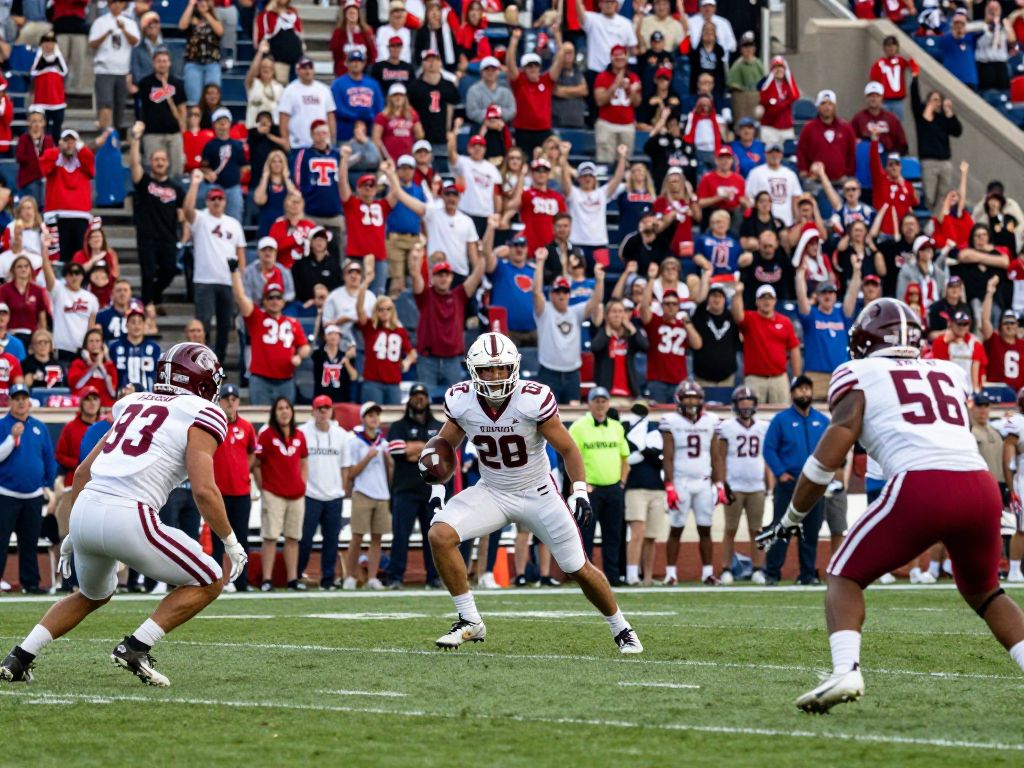 Fans and players during a Coastal Carolina football game
