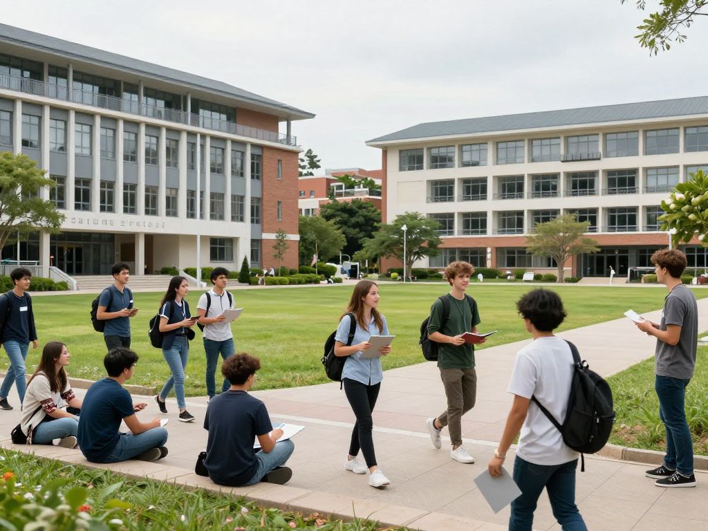 Students at Coastal Carolina University campus