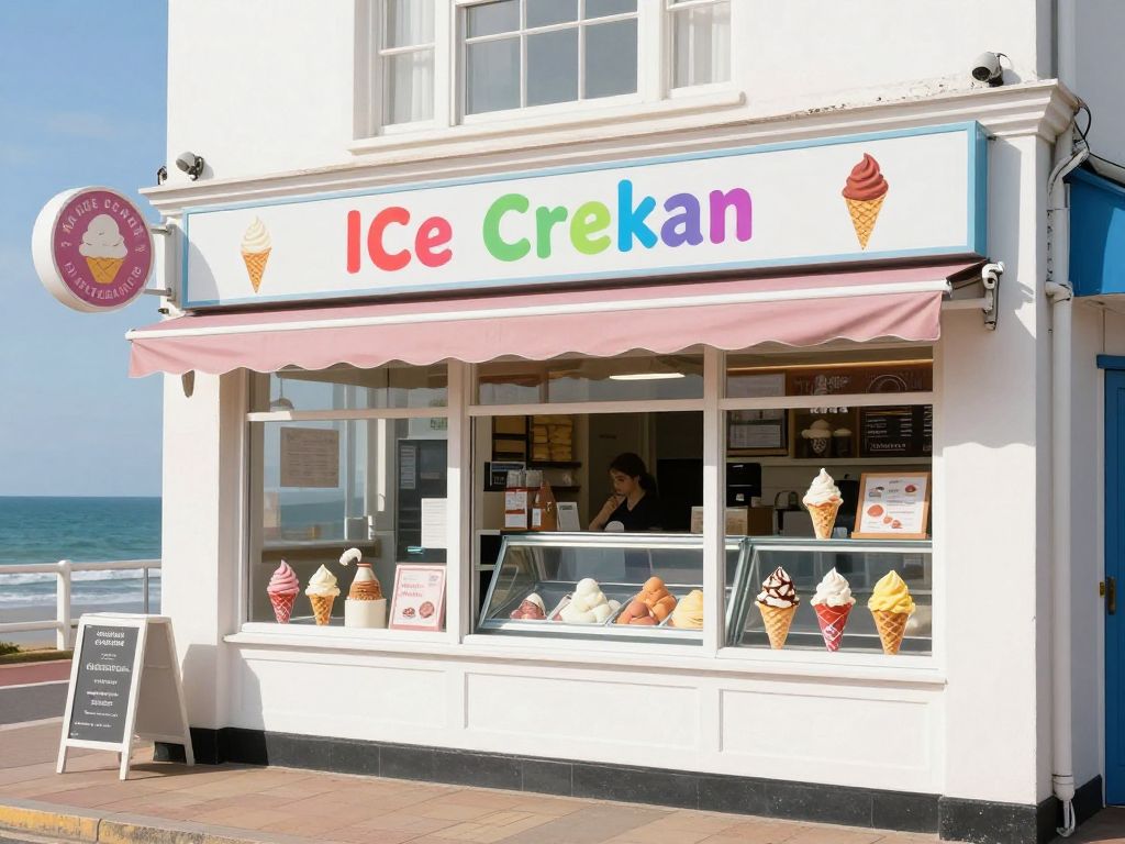 Exterior view of Daddio's Ice Cream shop in Surfside Beach