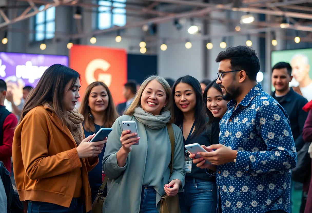 Diverse group of people engaging with a brand using emotional marketing strategies