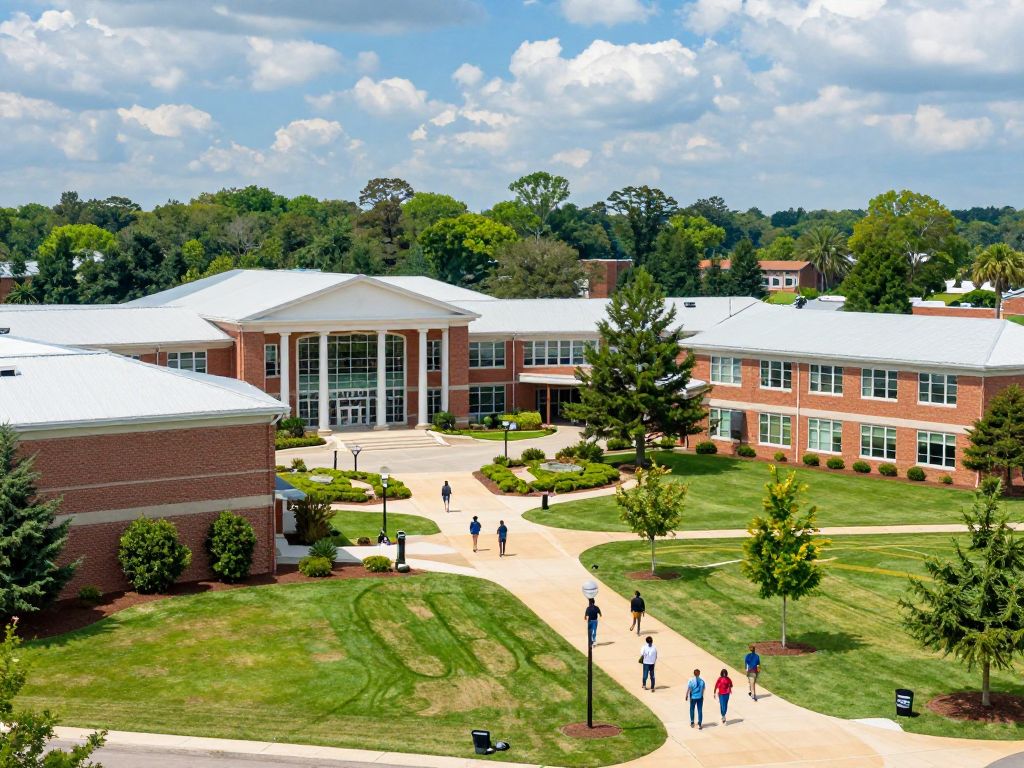 Students walking on Horry-Georgetown Technical College campus during Spring semester