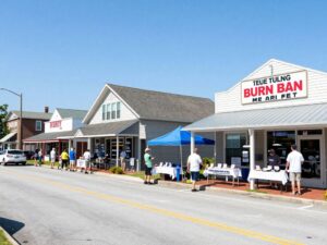 Community members engaging in outdoor activities in Horry County after the burn ban lifting.