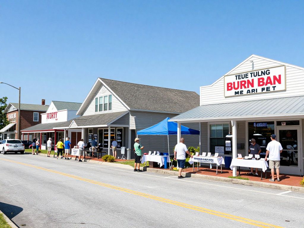 Community members engaging in outdoor activities in Horry County after the burn ban lifting.