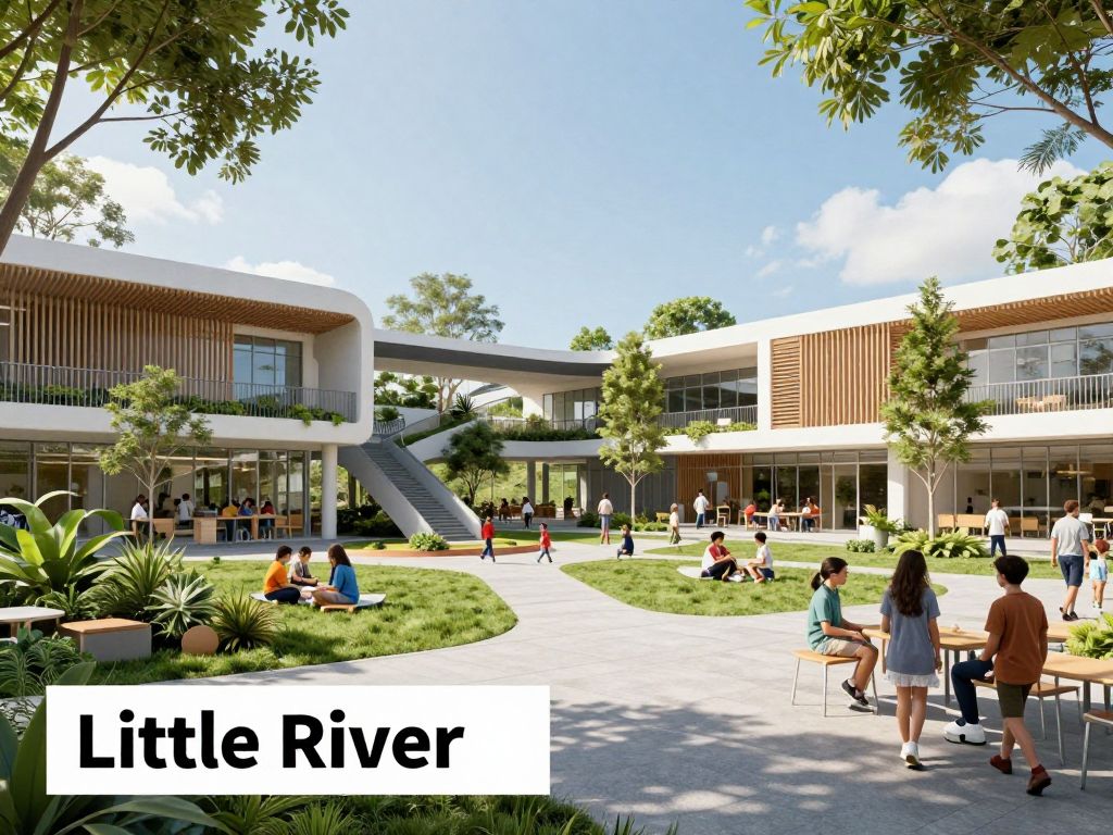 Conceptual illustration of the future educational facility in Little River.