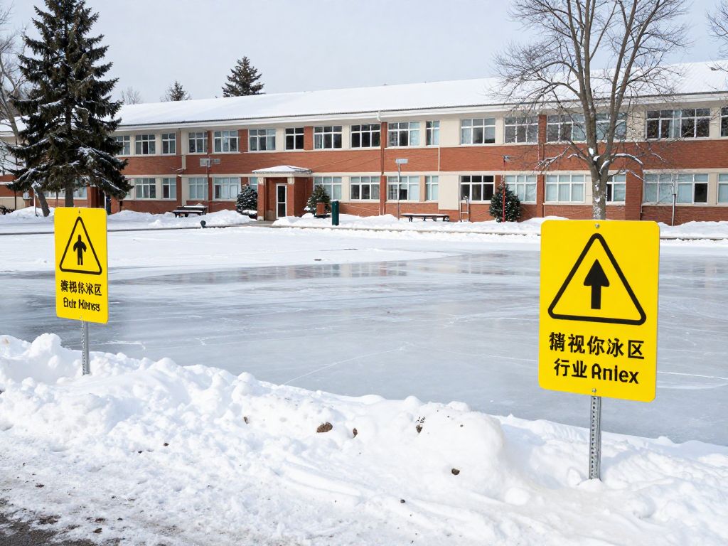 Winter weather scene at Horry County Schools