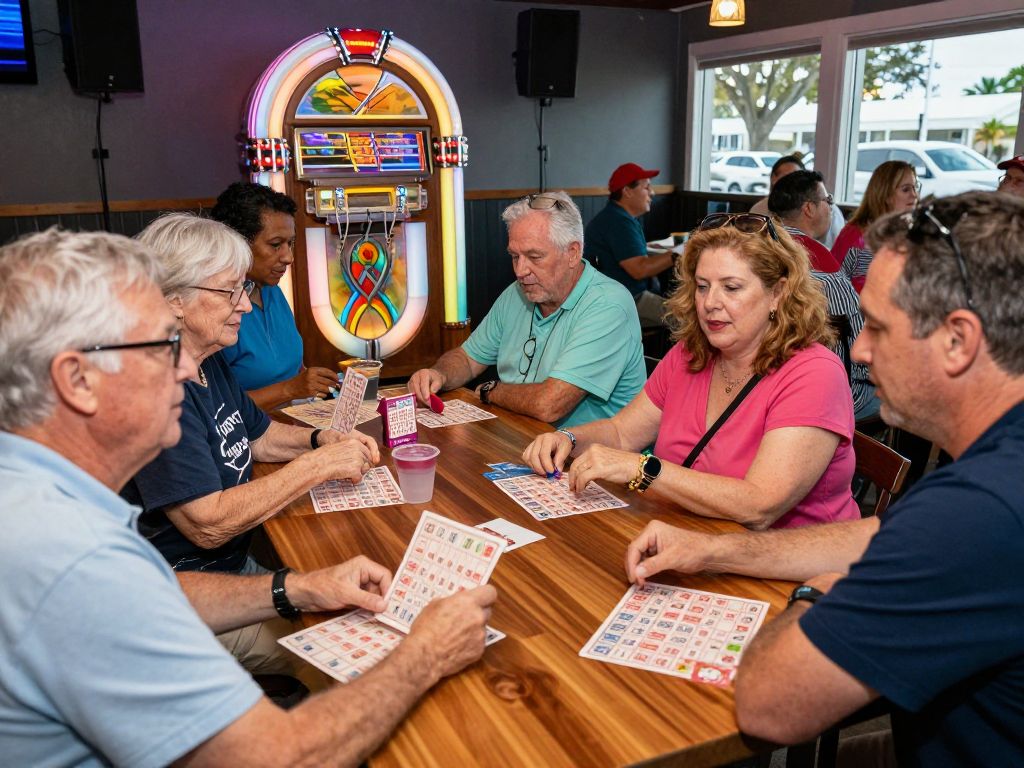 Participants enjoying a Jukebox Bingo event in Myrtle Beach