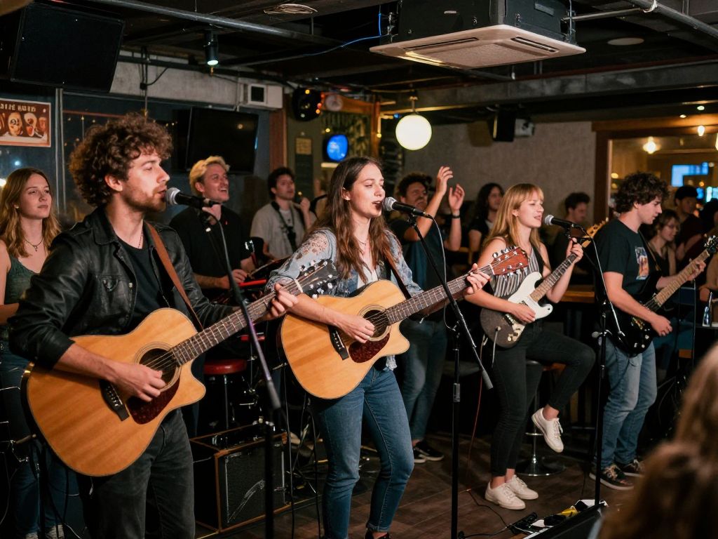 Audience enjoying a live music performance at Main Street Taphouse in North Myrtle Beach.