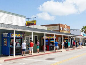 Vibrant arcade in downtown Myrtle Beach