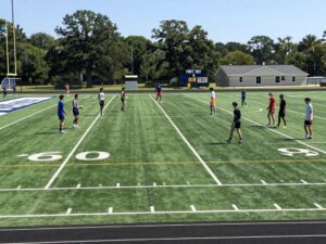 An athletic field in Myrtle Beach, SC with students participating in sports.