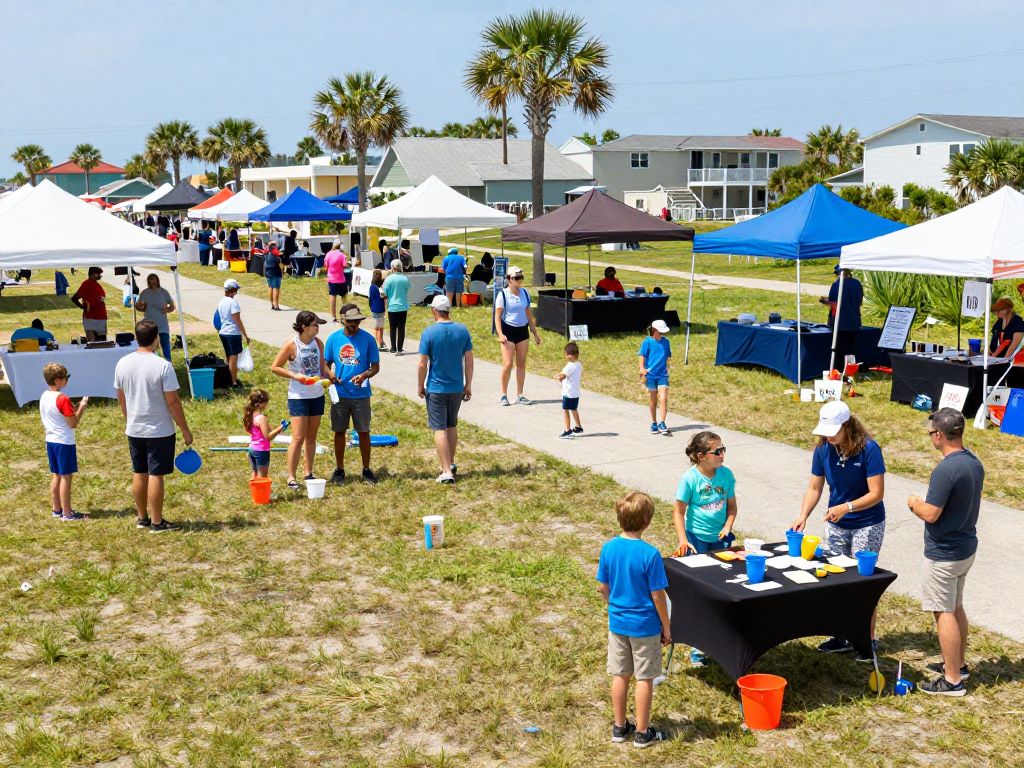 Families enjoying community events in Myrtle Beach