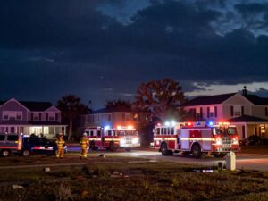 Emergency responders at a condo fire in Myrtle Beach