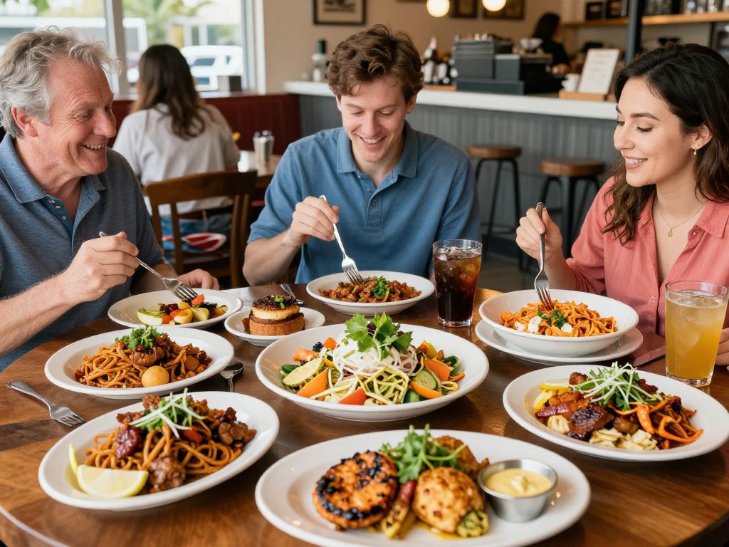 Diverse dishes from Myrtle Beach restaurants during Restaurant Week South Carolina.