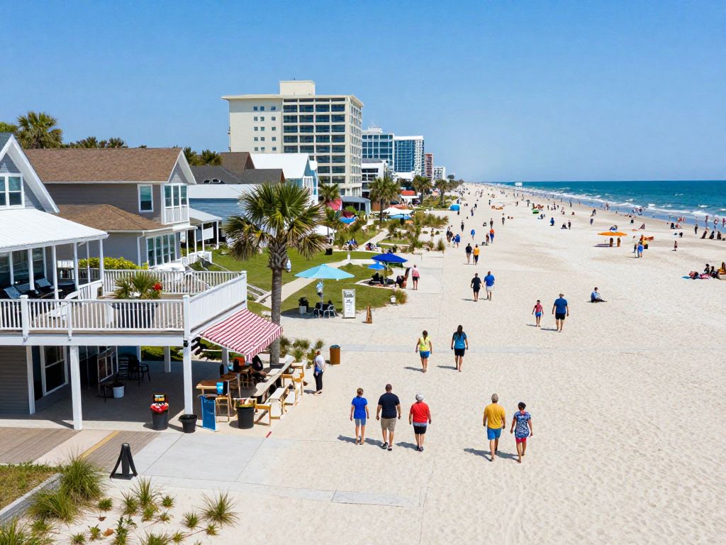 A scenic view of new attractions and community developments in Myrtle Beach