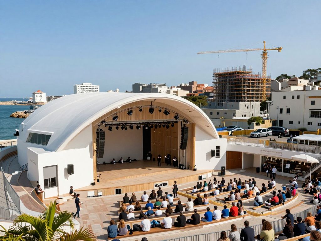 Conceptual image of Myrtle Beach's downtown theater.