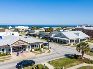 A scenic view of Myrtle Beach's business district