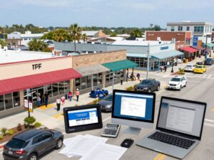 Entrepreneurs working in Myrtle Beach business district