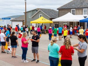A colorful gathering depicting Myrtle Beach community events