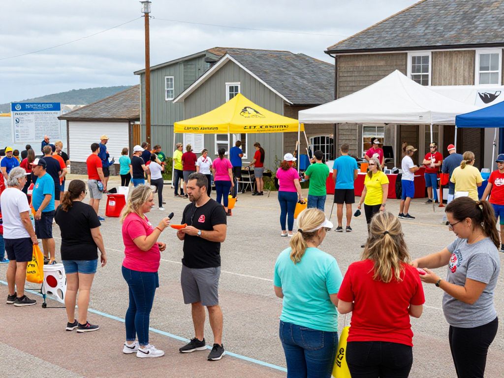 A colorful gathering depicting Myrtle Beach community events