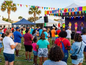 A lively celebration in Myrtle Beach showcasing various events and community engagement.
