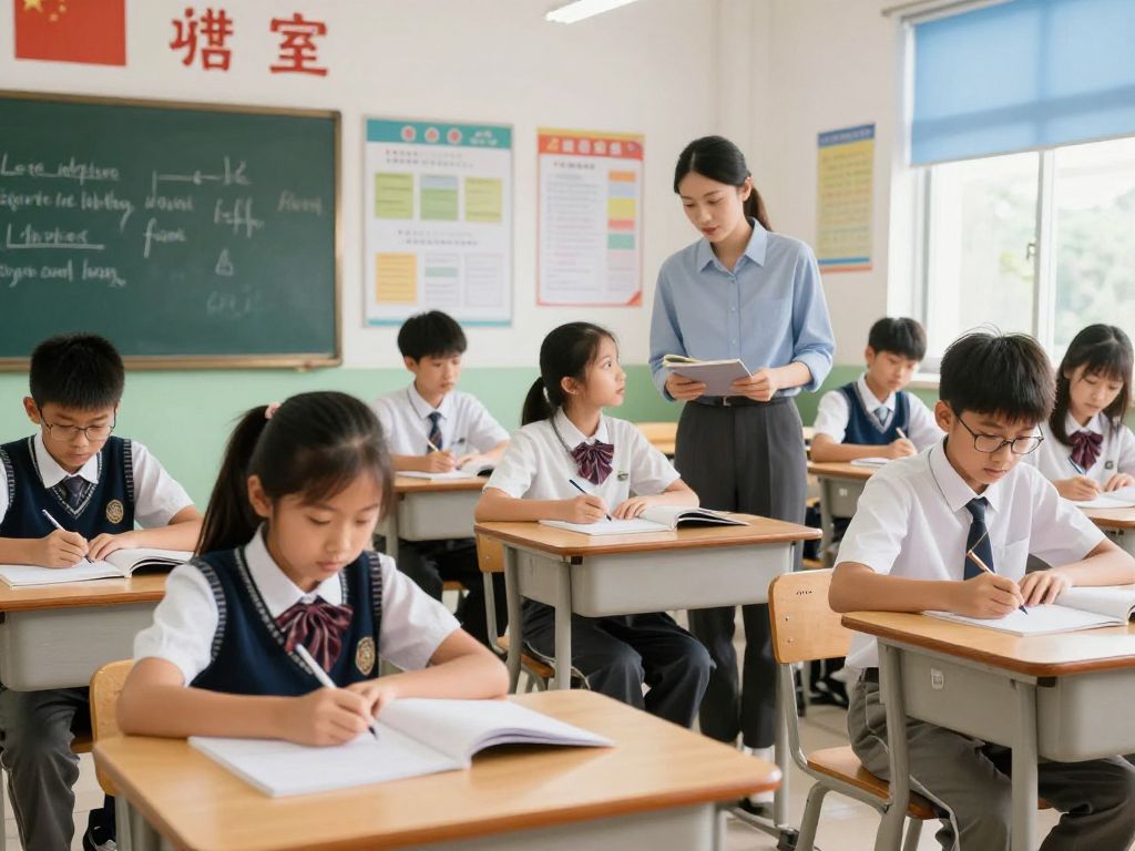 Students collaborating in a classroom at Myrtle Beach High School