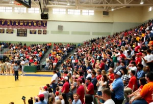 Myrtle Beach High School sports event with cheering fans