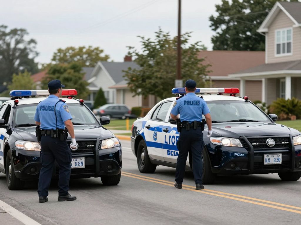 Police responding to a high-speed chase scenario in Myrtle Beach neighborhoods.