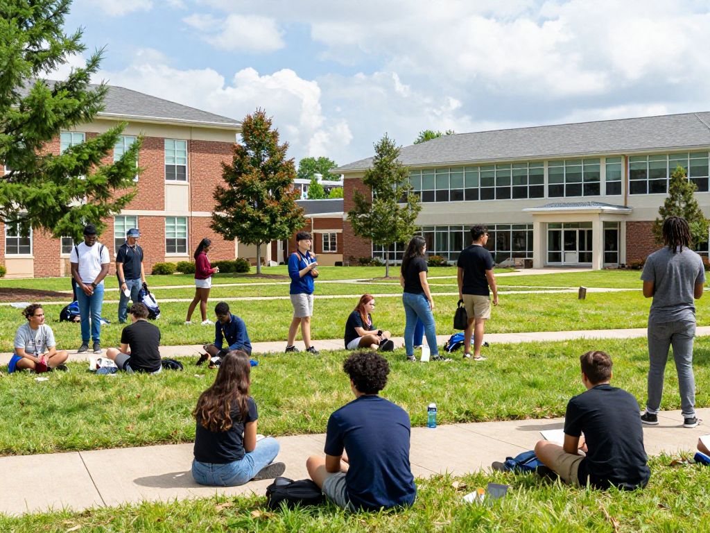 Students participating in educational activities at Myrtle Beach higher education institutions.