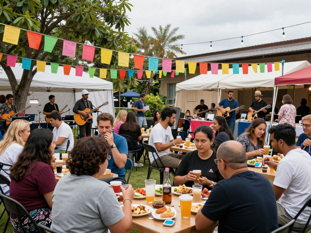 People enjoying community events at The Market Common, Myrtle Beach