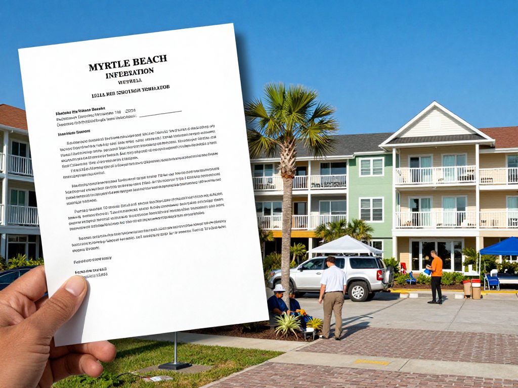 A scenic view of Myrtle Beach resort facing challenges from a lawsuit.