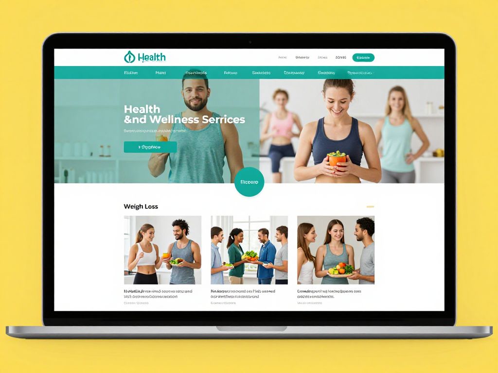 Visual representation of the new website for weight loss centers focused on health and wellness.