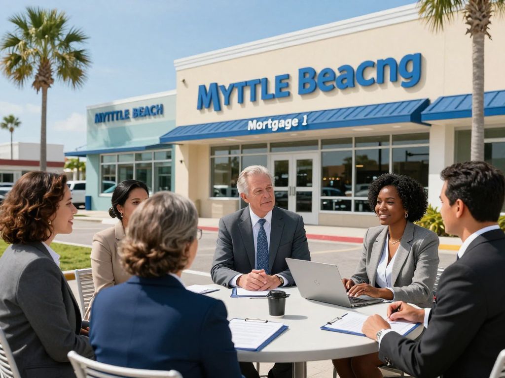 A view of the new NFM Lending branch in Myrtle Beach, showcasing local business growth.