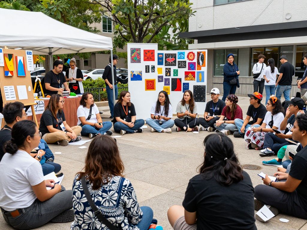 Community members at the North Myrtle Beach Arts Commission meeting
