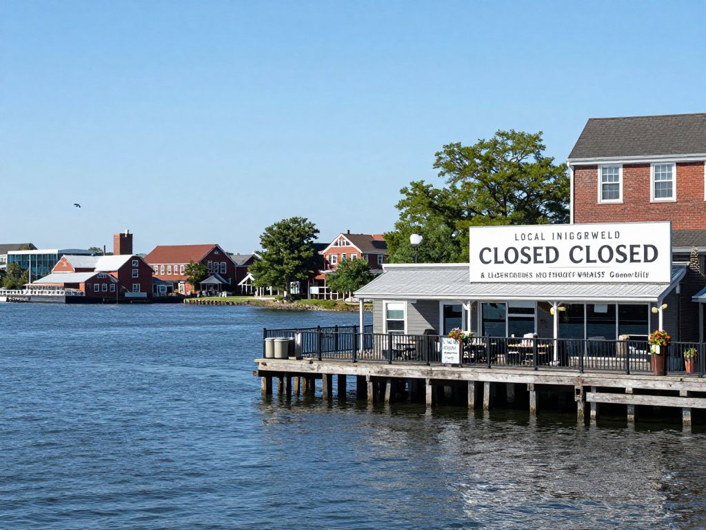 Closed Root restaurant along Georgetown Harborwalk