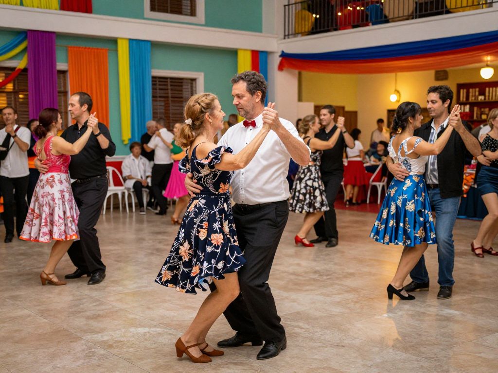 Participants enjoying shag dancing at the SOS Mid-Winter Break in North Myrtle Beach
