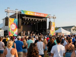 Crowd enjoying the Singing In The Sun festival in Myrtle Beach