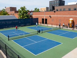 An envisioned pickleball facility with courts and brewery in Myrtle Beach