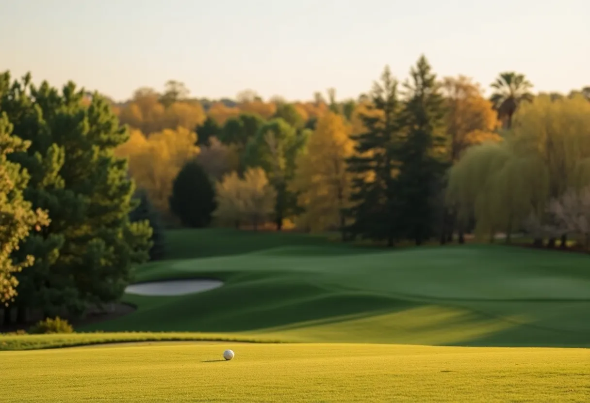 Close up of a beautiful golf course at Twin Dolphin Club