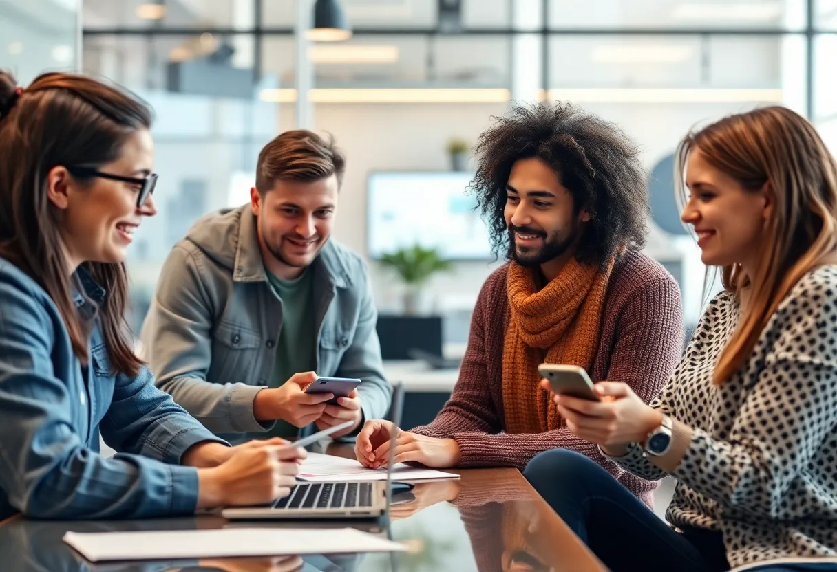 Consumers interacting with digital marketing campaigns using behavioral insights.