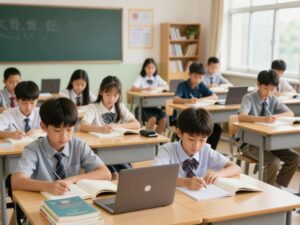 Students engaged in a modern classroom at a public high school in South Carolina.