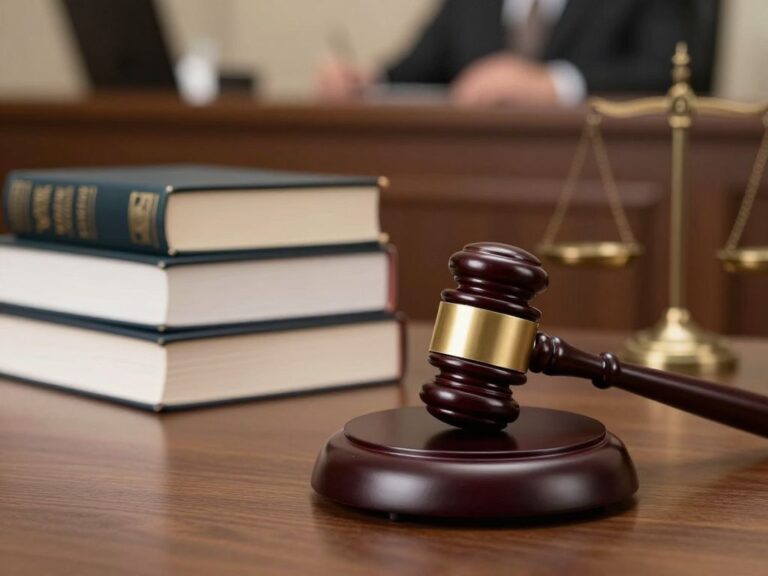 Courtroom scene symbolizing legal justice