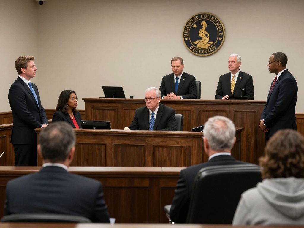 Courtroom scene related to the Scott Spivey case