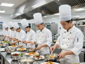 Modern kitchen facilities at the International Culinary Institute of Myrtle Beach